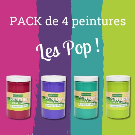 PACK de 4 peintures "Les Pop!"