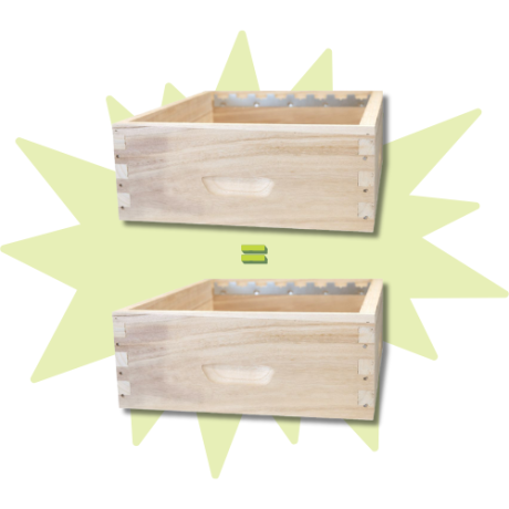 Hausse Dadant 10 GREENBEE en paulownia extralight, 1 achetée = 1 offerte ! Hausse Dadant 10 GREENBEE en paulownia extralight, 1 achetée = 1 offerte !