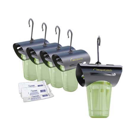 Lot de 5 pièges à frelons Veto Pharma avec sticks doses