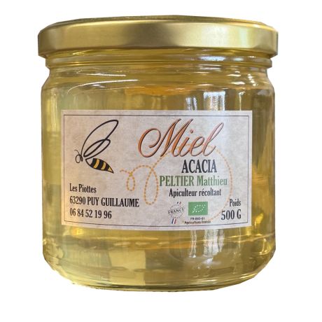 Miel d'Acacia d'Auvergne, le pot de 500g