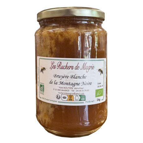 Miel de bruyère blanche de la montagne noire, le pot d'1kg