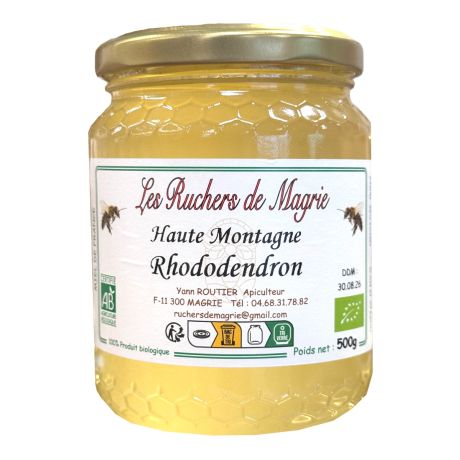Miel de haute montagne Rhododendron, le pot de 500g