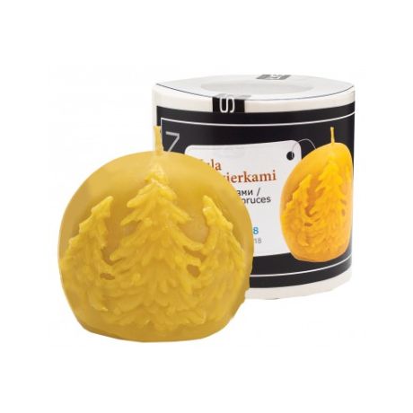 Moule silicone à bougie Boule avec Epicéas