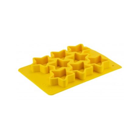 Moule pour 8 bougies chauffe-plat souple forme étoiles, la plaque