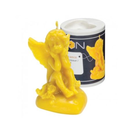 Moule silicone à bougie Ange sur un cœur 