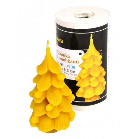 Moule silicone à bougie Arbre de Noël avec boules