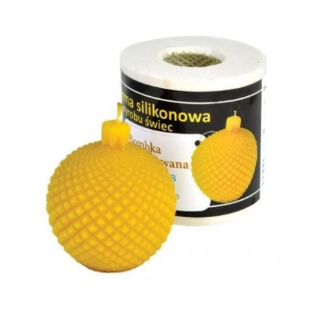 Moule silicone à bougie Boule de Noël décorée