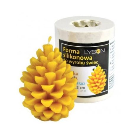 Moule silicone à bougie Pomme de pin Cone moyen