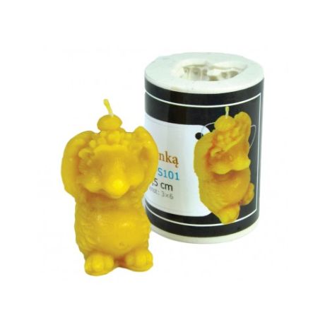 Moule silicone à bougie Hérisson avec coccinelle