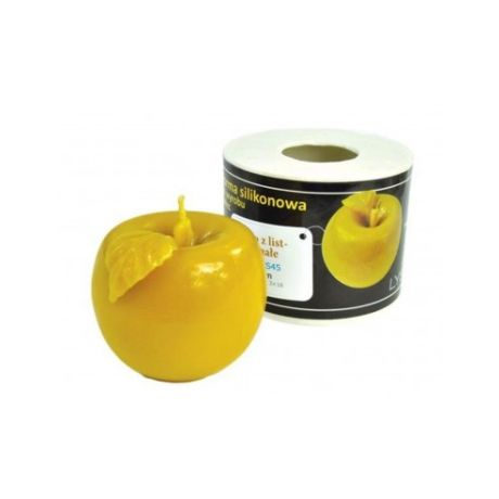 Moule silicone à bougie Pomme avec feuille