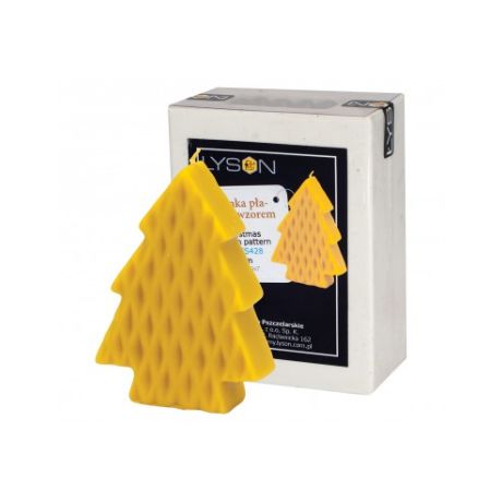 Moule silicone à bougie Arbre de Noel plat avec motifs