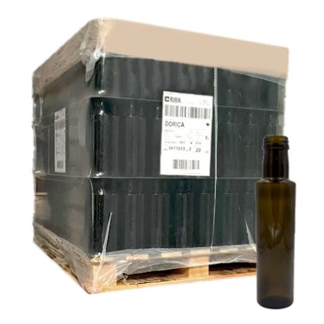 Palette de bouteille verre 250ml Dorica fumé, la palette de 3246