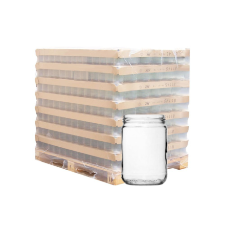 Palette de pot verre 580ml standard TO82, la palette de 1352 pots