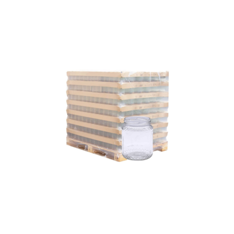 Palette de pot verre 390ml ITALVEOLE/MIELE TO70, la palette de 2030 pots