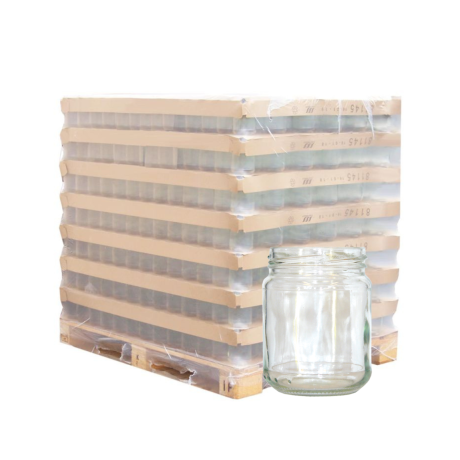 Palette de pot verre 228ml Bague Protégée TO63, la palette de 3179 pots