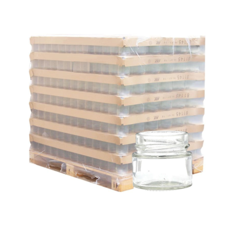 Palette de pot verre 106ml JUPE HAUTE/DEEP TO58, la palette de 6137 pots