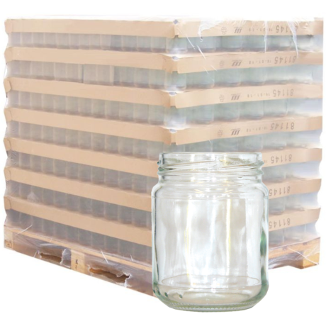 Pot verre droit 228ml T063, LA PALETTE DE 3264 POTS