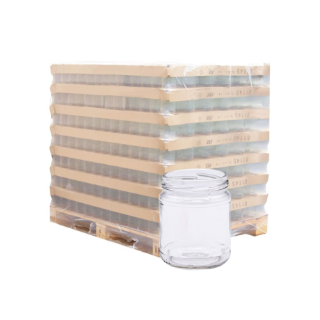 Palette de pot verre 212ml standard TO63, la palette de 3576 pots