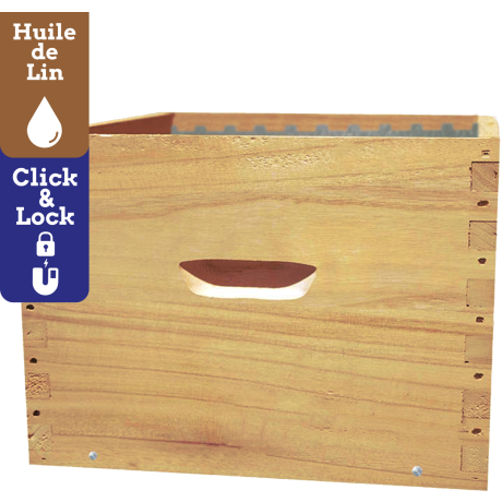 Corps Dadant 10 GREENBEE-LIN en Paulownia impérial extralight, pour 10 cadres droits - Equipé CLIC&LOCK Corps Dadant 10 GREENBEE-LIN en Paulownia impérial extralight, pour 10 cadres droits - Equipé CLIC&LOCK