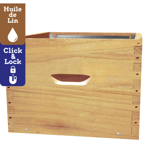 Corps Dadant 10 GREENBEE-LIN en Paulownia impérial extralight, pour cadres Hoffmann - Equipé CLIC&LOCK Corps Dadant 10 GREENBEE-LIN en Paulownia impérial extralight, pour cadres Hoffmann - Equipé CLIC&LOCK