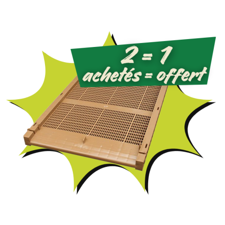 PROMO LOT 2 + 1 Gratuit - Plancher Dadant 10 NICOTPLAST ventilation TOTALE
