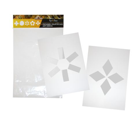Pochoirs pour ruches, le sachet de 5 feuilles