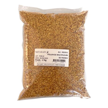 Sachet de 2kg de pelotes de pollen sec de fleurs