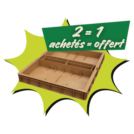 PROMO LOT 2 + 1 Gratuit - Nourrisseur Dadant 10 NICOTPLAST double compartiments