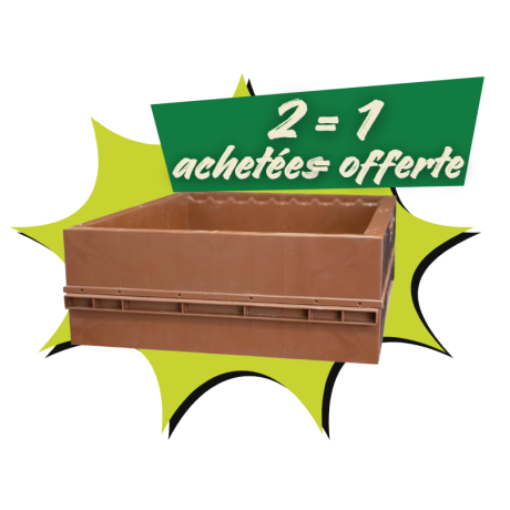 PROMO LOT 2 + 1 Gratuite - Hausse Dadant 10 plastique NICOTPLAST, pour 9 cadres droits