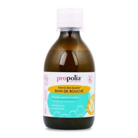 Bain de bouche BIO Propolis, menthe et xylitol, Propolia, l'unité