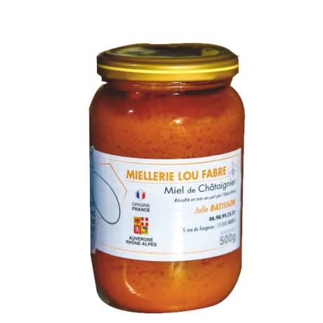 Miel de châtaignier, Miellerie Lou Fabre, le pot 500g