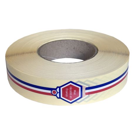 Etiquette de garantie "Miel récolté en France", le rouleaux de 1000