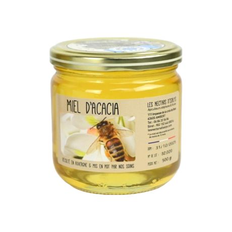 Miel d'acacia d'Auvergne, le pot de 500g