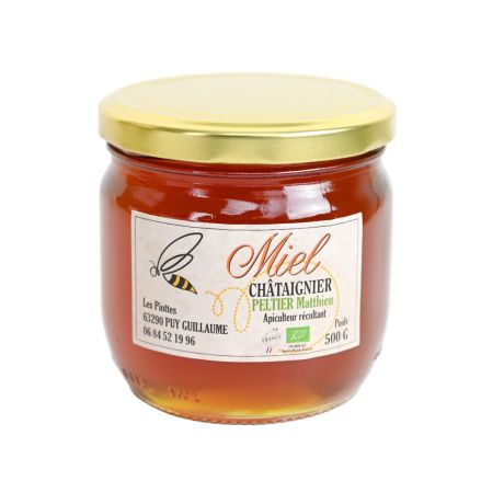 Miel de Châtaignier BIO, le pot 500g