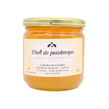 Miel de Printemps, du Cézallier, Puy de Dôme, le pot de 500gr