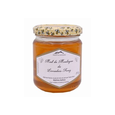 Miel de Montagne du Livradois Forez, le pot de 250g