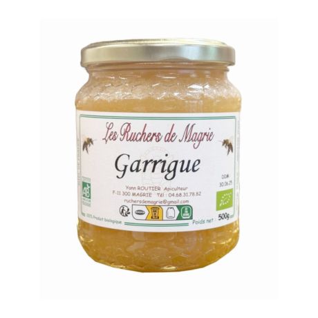 Miel de garrigue de l'Aude, le pot de 500g