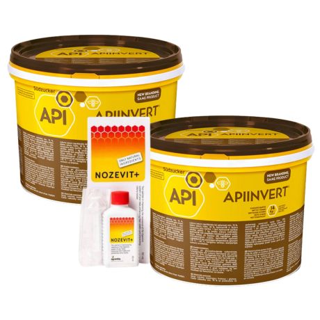Pack Sirop d'automne : 2 Seaux d'Api-Invert 14kg + 1 Nozevit 50ml 