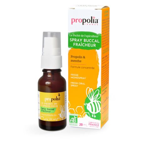 Spray buccal Fraicheur BIO propolis menthe, Propolia, le  flacon 20ml