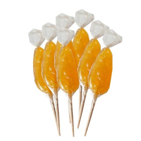 Sucette miel "flamme" bâton en bois, LE SAC DE 300 