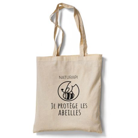 Tote bag "Je protège les abeilles"
