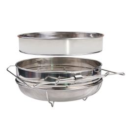 Passoire coulisse inox DOUBLE TAMIS GRAND DIAMETRE 320mm