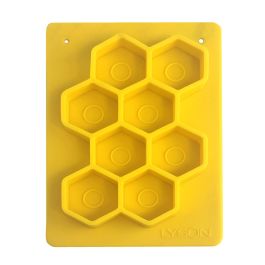 Moule en silicone souple pour 8 bougies chauffe-plat hexagonales, la plaque