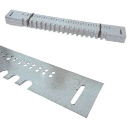 VIDE -RUCHER Lot de 25 Entrées métalliques à arcades 378*45*0,8mm - spécificité : PLATES, SANS RETOUR