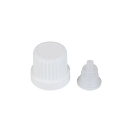 Bouchon Compte-goutte plat pour flacon ambré TO18mm, LE SAC DE 100