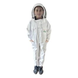 Combinaison d'apiculture AstroPro pour enfant, blanche avec voile astronaute