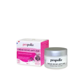 Crème riche anti-age BIO Pollen & acide hyaluronique Propolia, le pot de 50ml