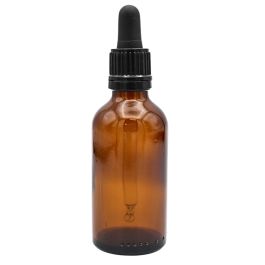 Flacon ambré 50ml avec bouchon pipette compte-goutte en verre, l'unité