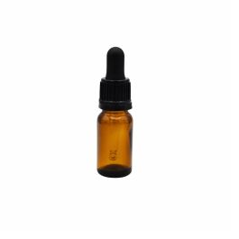 Flacon ambré 10ml avec pipette en verre pour sérum ou huiles essentielles