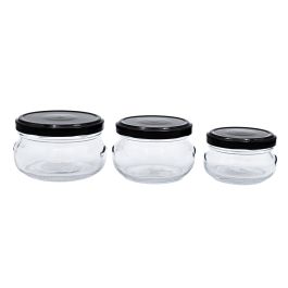 Pot en verre Marmite avec capsule noire, l'unité